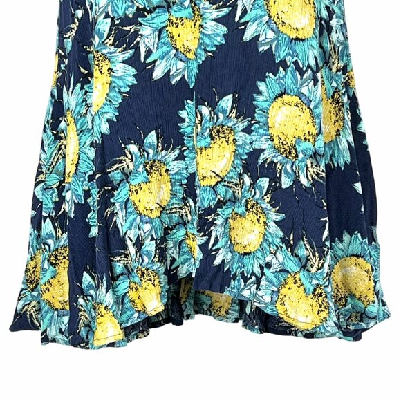 Summer Dress by Aakaa Size L Sunflower Print Sleeveless V-Neck Loose Flowy EUC - Picture 7 of 11